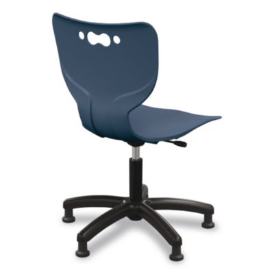 MooreCo Hierarchy Five-Star Chair, Supports Up to 250 lbs, 21.68" Seat Height, Navy Seat, Navy Back, Black Base (53511NAVY)