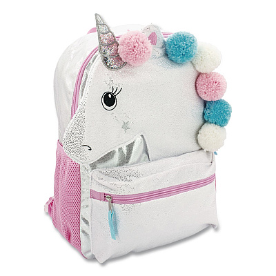 Accessory Innovations Star Unicorn Pom Pom Backpack, 12 x 5 x 16, Multicolor (B25GC63700ST)