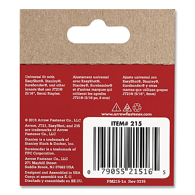JT21 Standard Staples, 0.31" Leg, 0.44" Crown, Silver, 1,000/Box (21524AM)