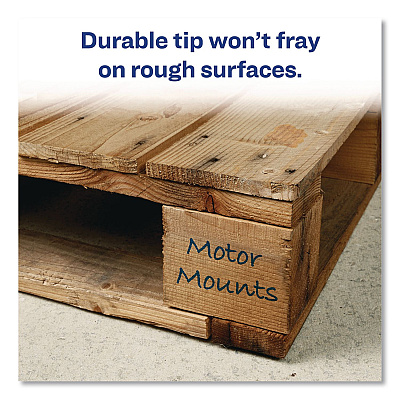 Avery MARKS A LOT Large Desk-Style Permanent Marker, Broad Chisel Tip, Blue (08886EA)