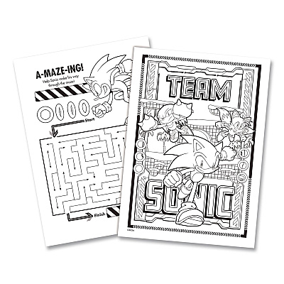 Sonic Jumbo Coloring and Activity Book, Ages 3 and Up, 64 Pages (61314)