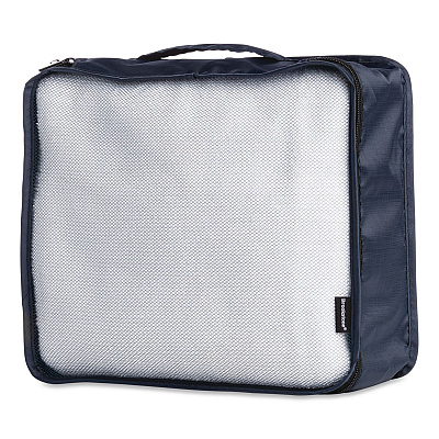Brookstone 4-Piece Packing Cube Set, Assorted Sizes, Navy (BOLP0002)