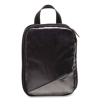 Brookstone Two-Piece Compression Luggage Cubes, 10 x 7 x 1.25/14 x 10 x 1.25, Black (BOLP0006)
