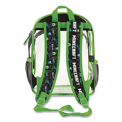 Bioworld Minecraft Clear 5-Piece Backpack Set, 12 x 5 x 16, Clear/Multicolor (B1Y6Q2SMNCPP)