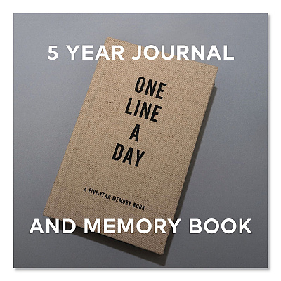 Chronicle Books Guided Journal: One Line a Day, A Five-Year Memory Book, Tan Cover, (372) 6.12 x 3.75 Sheets (978145217479)