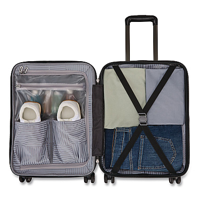 AMERICAN TOURISTER My AT Carry-On Hardside Spinner Suitcase, 9.5 x 15 x 22, Black (1526001041)