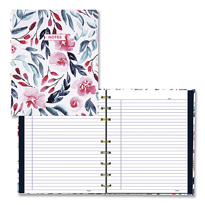 Blueline NotePro Fashion Hard Cover Notebook, 1-Subject, Medium/College Rule, Tranquil Blooms Cover, (96) 9.25 x 7.25 Sheets (A9C01)