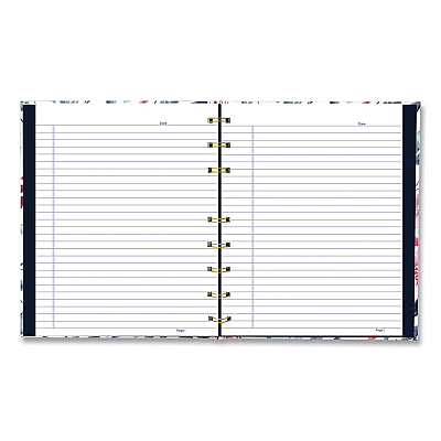 Blueline NotePro Fashion Hard Cover Notebook, 1-Subject, Medium/College Rule, Tranquil Blooms Cover, (96) 9.25 x 7.25 Sheets (A9C01)