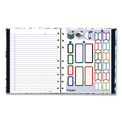 Blueline NotePro Fashion Hard Cover Notebook, 1-Subject, Medium/College Rule, Tranquil Blooms Cover, (96) 9.25 x 7.25 Sheets (A9C01)