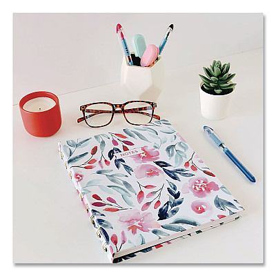 Blueline NotePro Fashion Hard Cover Notebook, 1-Subject, Medium/College Rule, Tranquil Blooms Cover, (96) 9.25 x 7.25 Sheets (A9C01)