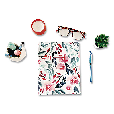 Blueline NotePro Fashion Hard Cover Notebook, 1-Subject, Medium/College Rule, Tranquil Blooms Cover, (96) 9.25 x 7.25 Sheets (A9C01)