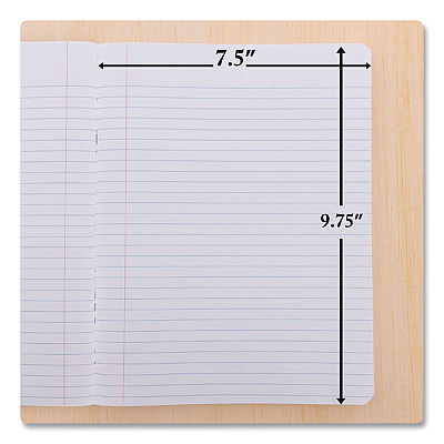 BAZIC Composition Books, 1 Subject, Wide/Legal Rule, Black Marble Cover, (100) 9.75 x 7.5 Sheets (508)