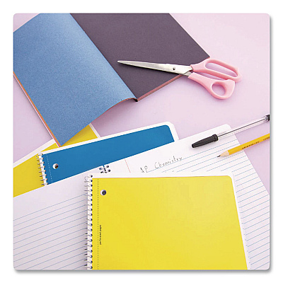 BAZIC Spiral Notebooks, 1-Subject, Wide Rule, Assorted Color Covers, (70) 10.5 x 8 Sheets,  24/Carton (559)