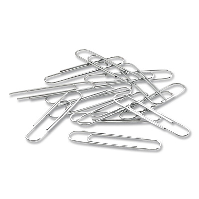 ACCO Paper Clips, #1, Smooth, Silver, 100 Clips/Box (72380BX)