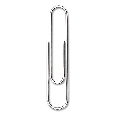 ACCO Paper Clips, #1, Smooth, Silver, 100 Clips/Box (72380BX)