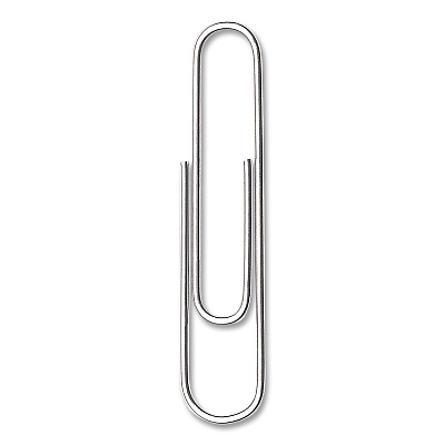 ACCO Paper Clips, Jumbo, Smooth, Silver, 20-Sheet Capacity, 100 Clips/Box (72580BX)