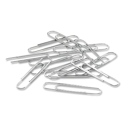 ACCO Paper Clips, Jumbo, Smooth, Silver, 20-Sheet Capacity, 100 Clips/Box (72580BX)