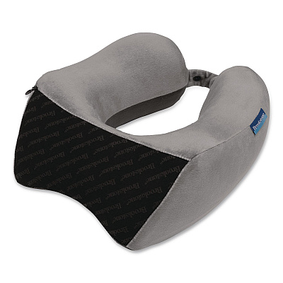 Brookstone Flex Curve Neck Pillow, One Size Fits Most, Black/Gray (BCPP0002094)