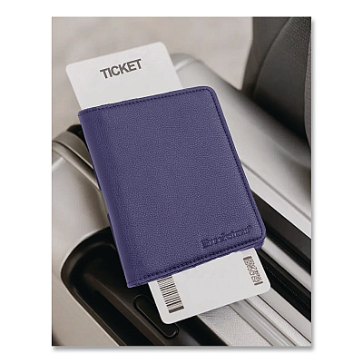Brookstone RFID Passport Holder, Polyurethane, Blue (BOAW0003414)