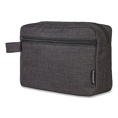 Brookstone Fabric Travel Pouch, 8.27 x 2.76 x 6.3, Black (BOBD0002)
