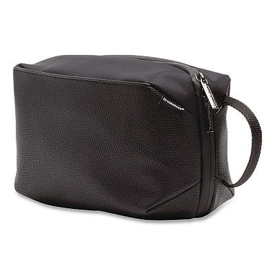 Brookstone Polyester Toiletry Bag, 10.5 x 4.5 x 6.75, Black (BOBD0004)