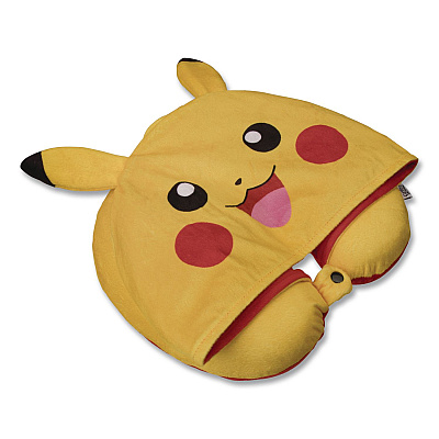 Bioworld Pokemon Hooded Neck Pillow, 11 x 3 x 10.5, Yellow (NPY5ZCCPOKTA)