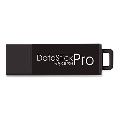 Centon DataStick Pro USB 3.2 Type A Flash Drive, 256 GB, Black, 10/Pack (C1U3P6256G10)