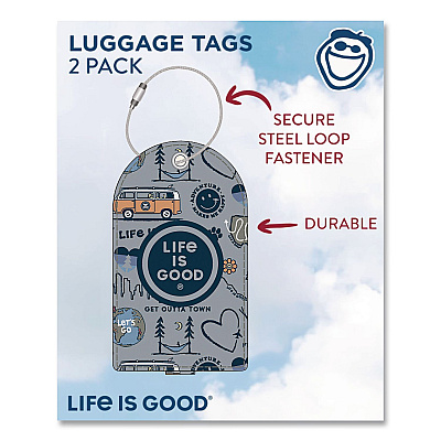 Luggage Tag, Vegan Leather, Multicolor, 2/Pack (LNLM0001)