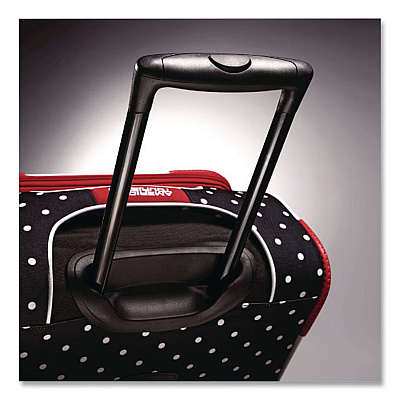 AMERICAN TOURISTER Disney Minnie Mouse Red Bow Softside Spinner Suitcase, 8 x 14.5 x 24, Black/Red/White (676144754)