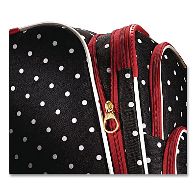 AMERICAN TOURISTER Disney Minnie Mouse Red Bow Softside Spinner Suitcase, 8 x 14.5 x 24, Black/Red/White (676144754)