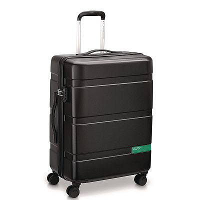 United Colors of Benetton x  NOW! 23" Hardside Spinner, 18 x 11 x 26, Black (B4376281000)