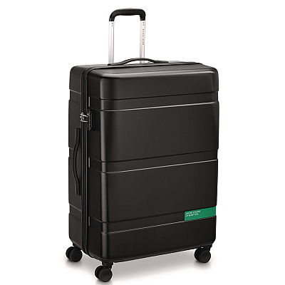United Colors of Benetton x  NOW! 27" Hardside Spinner Suitcase, 20 x 11.5 x 30, Black (B4376282100)