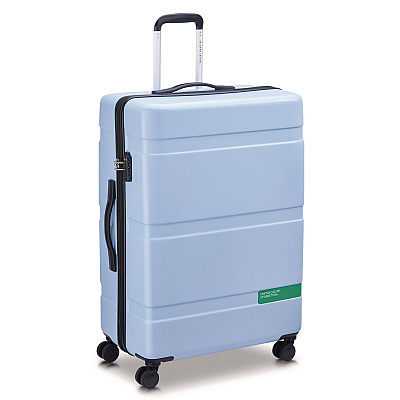 United Colors of Benetton x  NOW! 27" Hardside Spinner Suitcase, 20 x 11.5 x 30, Light Blue (B4376282112)