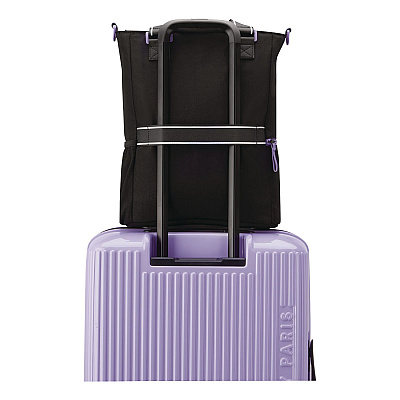 Florence by Mills Your Story Tote Bag, 15.6" Laptop Compartment, 12.5" x 4.75" x 14.25", Black/Purple (F4398034000)