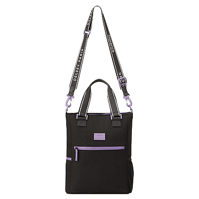 Florence by Mills Your Story Tote Bag, 15.6" Laptop Compartment, 12.5" x 4.75" x 14.25", Black/Purple (F4398034000)