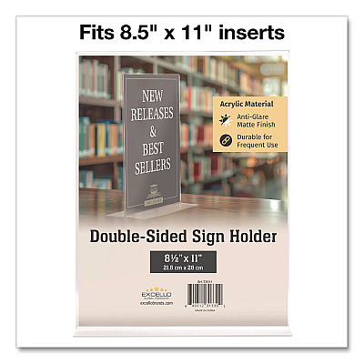 General Printing & Design Double-Sided Sign Holder, 8.5 x 11 Insert (SHT8511)
