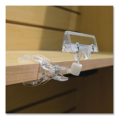 Global Printed Products Sign Holder Clips, Clear, 10/Pack (CLIP10PK)