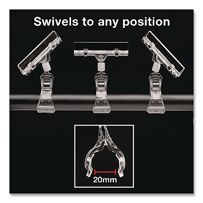 Global Printed Products Sign Holder Clips, Clear, 10/Pack (CLIP10PK)