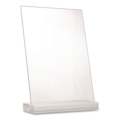 Global Printed Products Acrylic Sign Holder with Dual Function Base, 5 x 7 Insert (SGNHAB5X7)