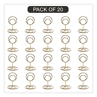 Global Printed Products Decorative Wire Card Holders, Gold Frame, 20/Pack (WRHLDRGLD)