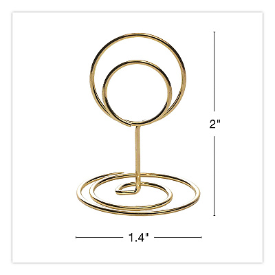 Global Printed Products Decorative Wire Card Holders, Gold Frame, 20/Pack (WRHLDRGLD)