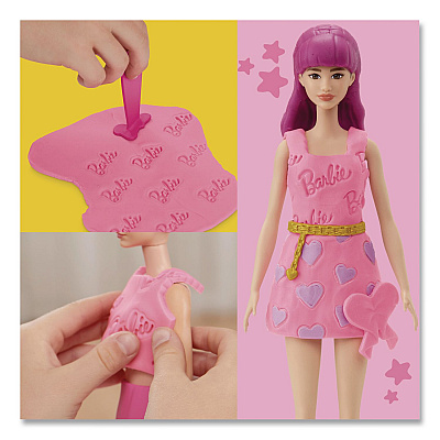 Hasbro Play-Doh Barbie Hearts and Hair Doll Set (G1357)