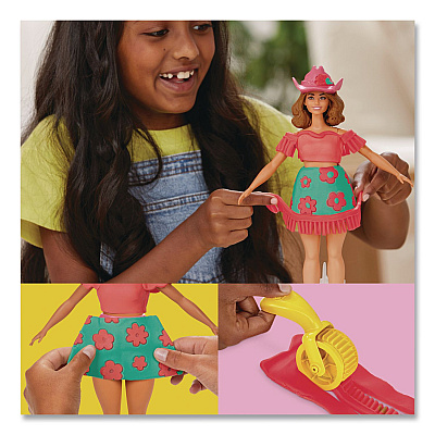 Hasbro Play-Doh Barbie Florals and Fringe Doll Set (G1360)
