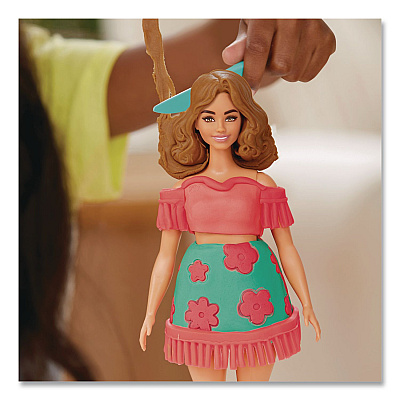 Hasbro Play-Doh Barbie Florals and Fringe Doll Set (G1360)