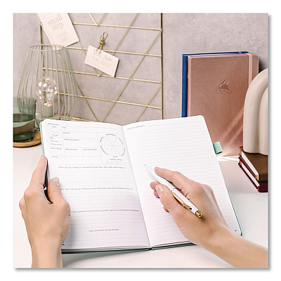 Reading Journal, Room for 55 Book Reviews (Two Pages per Review), Mint Cream Cover, 8.3 x 5.8 Sheets (8N1U0MT26S)