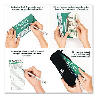 Budgeting Envelope System, 6.7 x 3.3, Assorted Colors (A5CKFZL2WN)