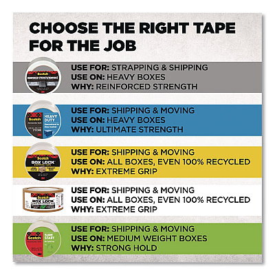 Scotch Reinforced Strength Strapping Tape 1.88" x 30 yds, 3" Core, Translucent (8959RD)
