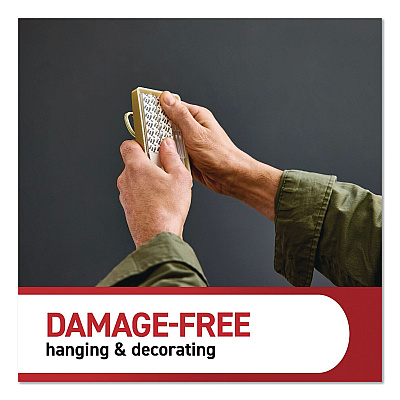 Command Decorative X-Large Triple Hooks, Plastic, Satin Brass, Supports 10 lb, 2/Pack (17038BR2ES)