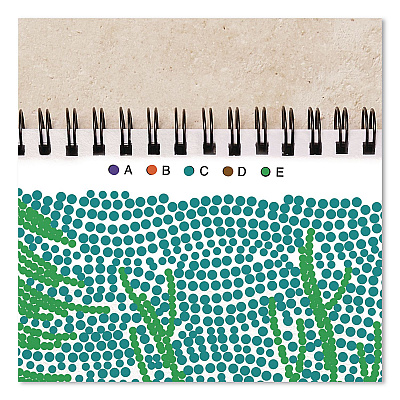 Lifelines FlowArt Dot-By-Letter Coloring Book, Landscapes, with 4 Double-Sided Markers, All Ages, 20 Pages (165008)
