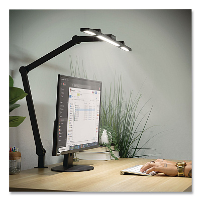MOUNT-IT! LED Desk Lamp, Articulating Neck, 20.2" High, Matte Black (TS7011)